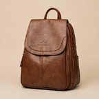 Casimir | Womens Large Capacity Travel School Shoulder Backpack Bag, Brown