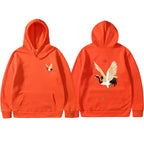 Cassius | Mens Crane Print Hoodie Streetwear Sweatshirt - 8