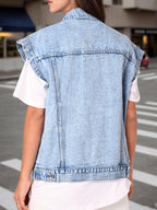 Catalina | Womens Sleeveless Slim Fit Denim Vest