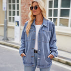 Cathy | Womens Vintage Washed Denim Jacket