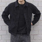 Cecil | Mens Black Denim Workwear Relaxed Fit Snap Button Trucker Jacket