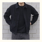 Cecil | Mens Black Denim Workwear Relaxed Fit Snap Button Trucker Jacket