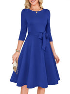 Celeste | Cocktail A Line Midi Wedding Guest Formal Dresses - 1