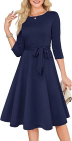 Celeste | Cocktail A Line Midi Wedding Guest Formal Dresses - 5