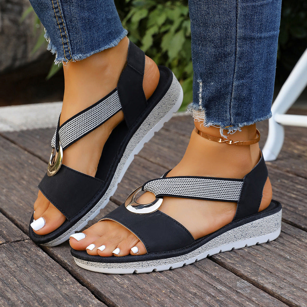 Celine | Womens Fisherman Ankle Strap Wedge Heeled Sandals
