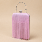 Cerys | Womens Clutch Bag Tassel Evening Shoulder Crossbody Bag, Pink