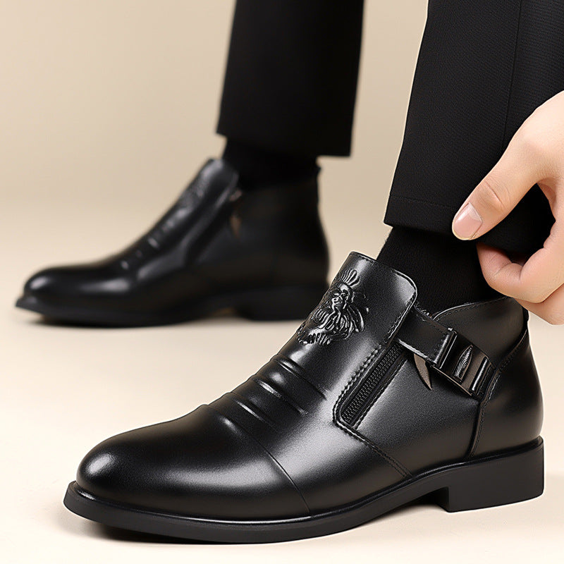 Charlie | Mens Leather Dress Shoes Pointed Toe Business Casual Formal Footwear