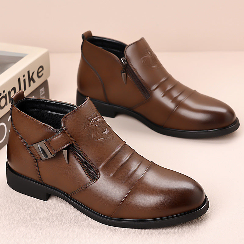 Charlie | Mens Leather Dress Shoes Pointed Toe Business Casual Formal Footwear