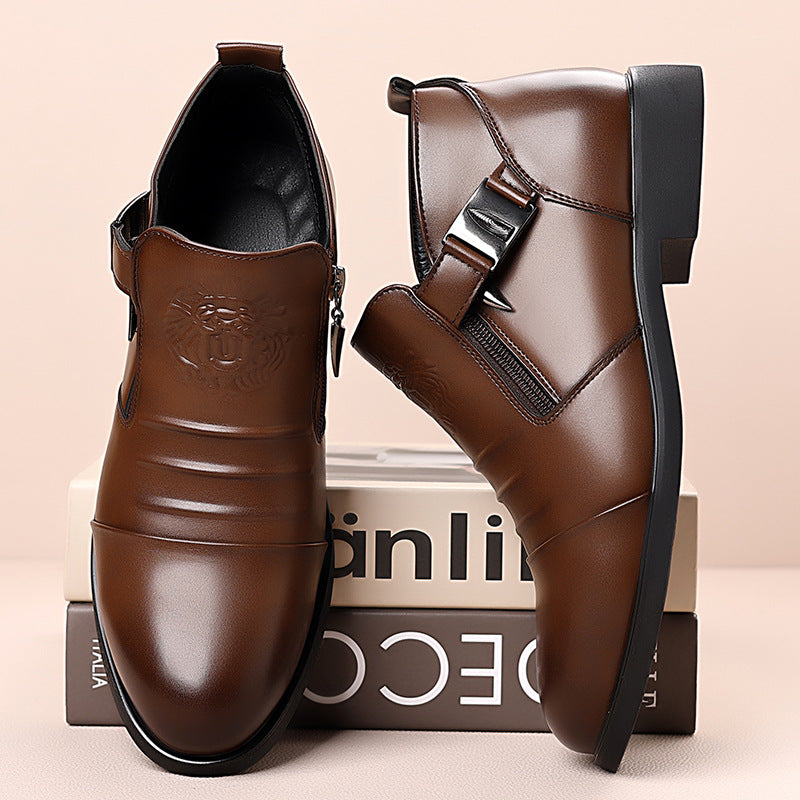 Charlie | Mens Leather Dress Shoes Pointed Toe Business Casual Formal Footwear