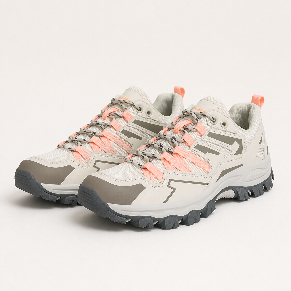 Chip | Mens Non Slip Breathable Lightweight Walking Hiking Shoes, Pink