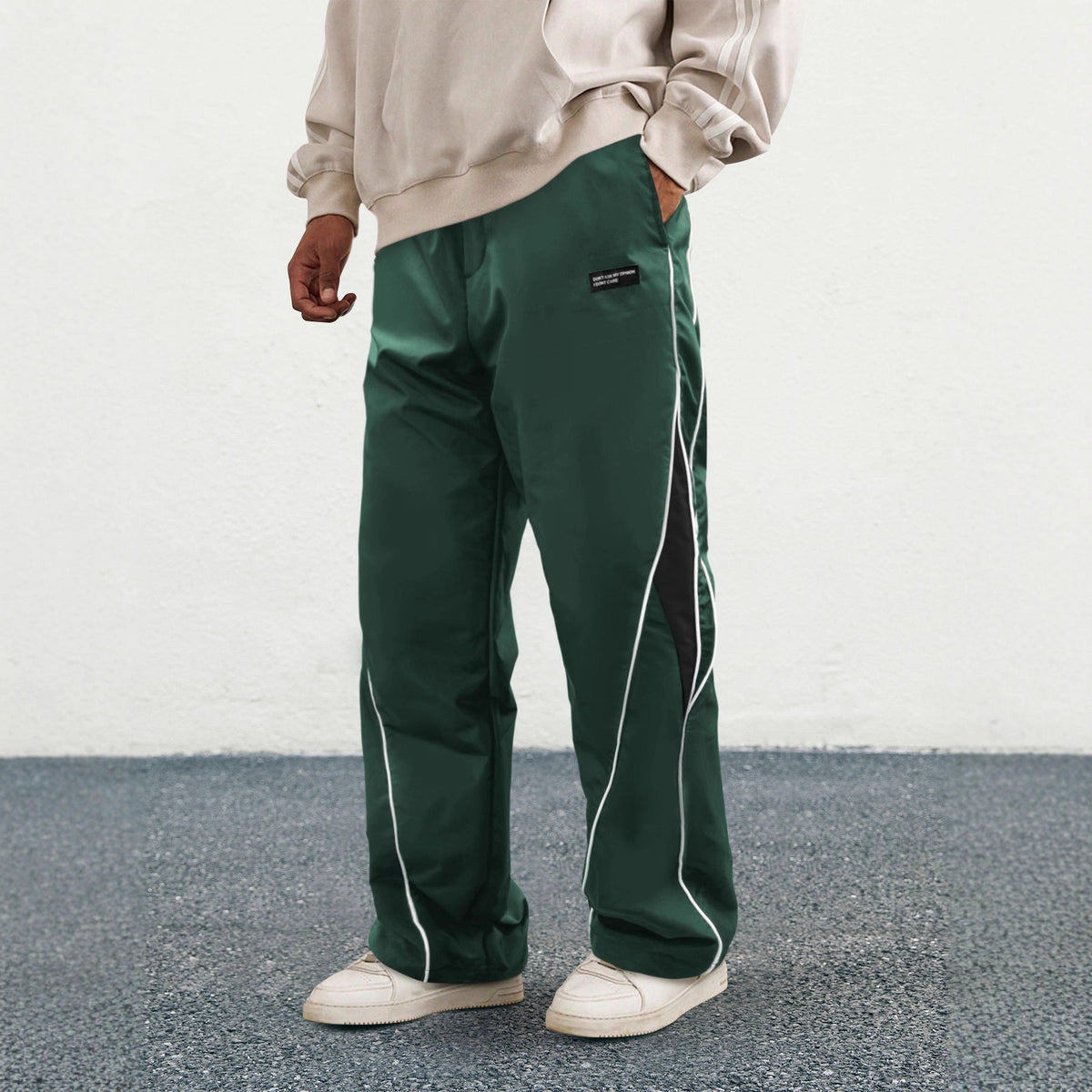 Chloe | Womens Wide Leg Straight Casual Elastic Waist Pants
