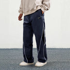 Chloe | Womens Wide Leg Straight Casual Elastic Waist Pants