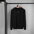 Chris | Mens Cardigan Sweater Knitted Hooded Zip Up Knit Jacket