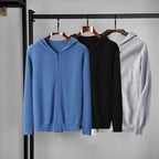 Chris | Mens Cardigan Sweater Knitted Hooded Zip Up Knit Jacket