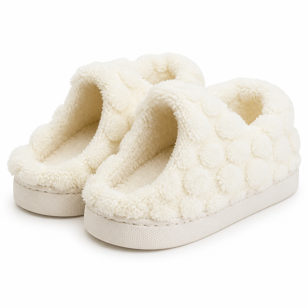 Christina | Womens Fluffy Fuzzy Memory Foam Warm Winter Indoor House Slippers Shoes