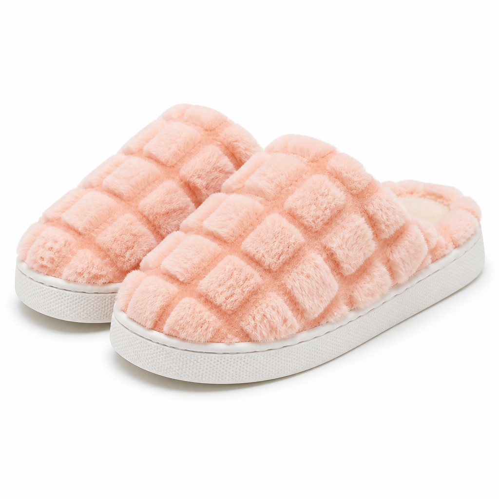 Christina | Womens Fluffy Fuzzy Memory Foam Warm Winter Indoor House Slippers Shoes