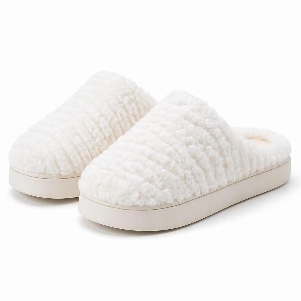 Christina | Womens Fluffy Fuzzy Memory Foam Warm Winter Indoor House Slippers Shoes