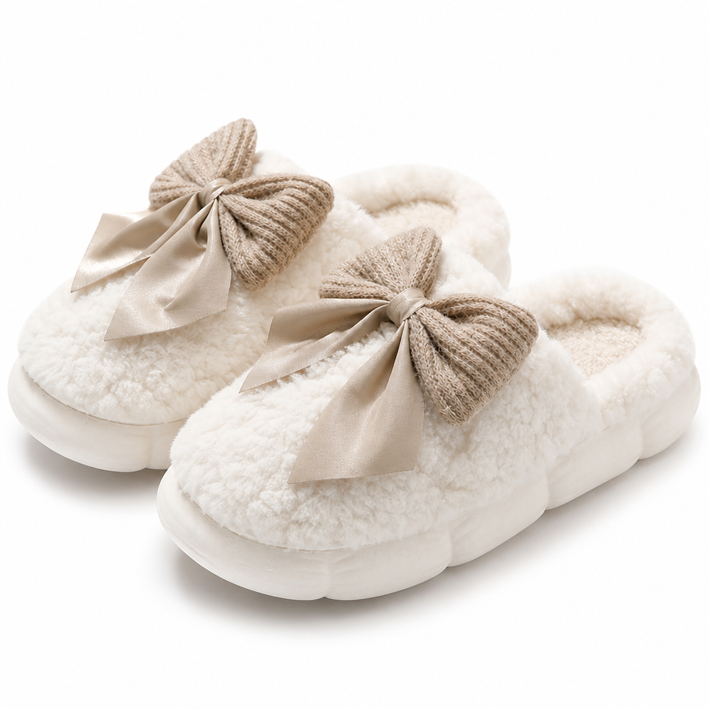Christina | Womens Fluffy Fuzzy Memory Foam Warm Winter Indoor House Slippers Shoes