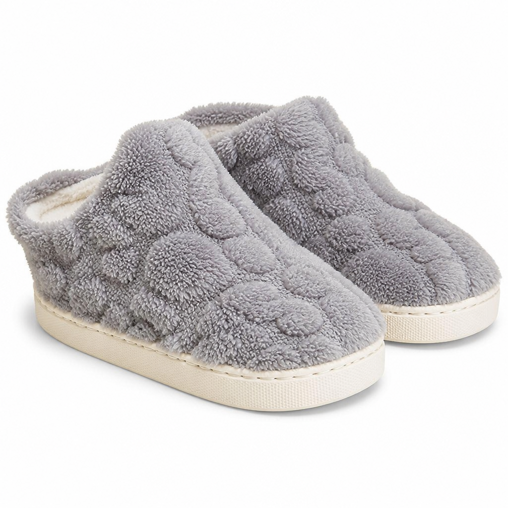 Christina | Womens Fluffy Fuzzy Memory Foam Warm Winter Indoor House Slippers Shoes