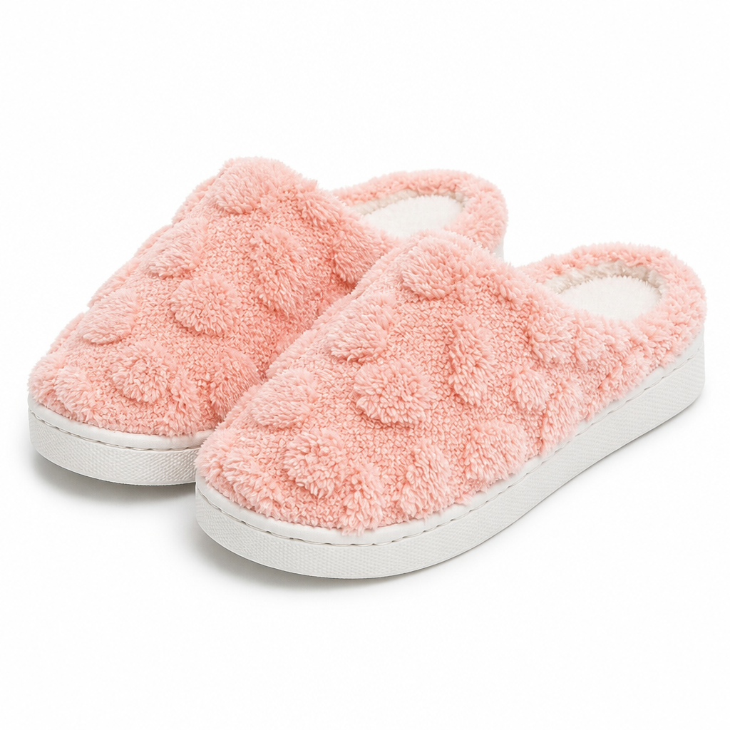 Christina | Womens Fluffy Fuzzy Memory Foam Warm Winter Indoor House Slippers Shoes