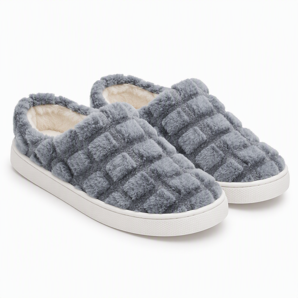 Christina | Womens Fluffy Fuzzy Memory Foam Warm Winter Indoor House Slippers Shoes