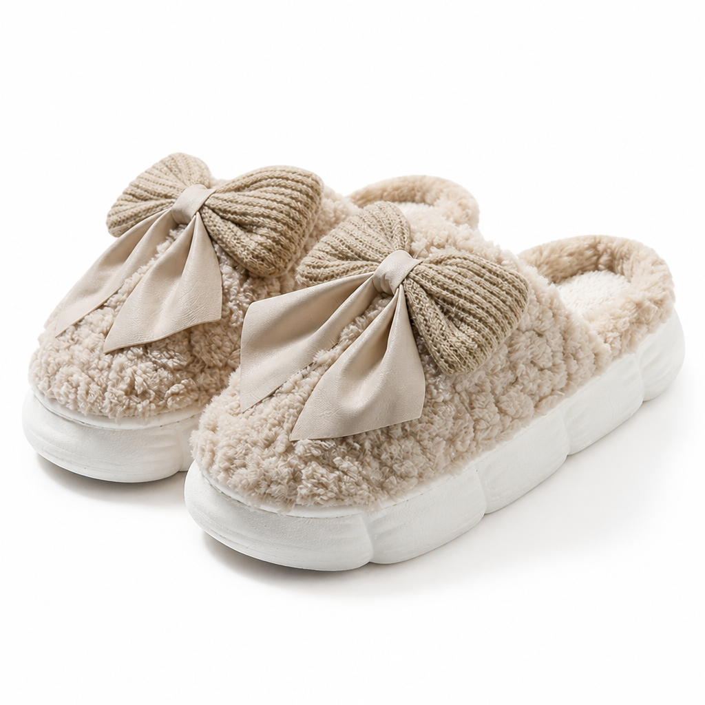 Christina | Womens Fluffy Fuzzy Memory Foam Warm Winter Indoor House Slippers Shoes