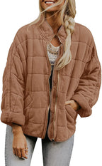 Cilla | Womens Stand Collar Padded Jacket - Deep Card