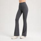 Cindy | Womens Flare Leggings High Waisted Yoga Gym Sports Pants, Gray