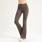Cindy | Womens Flare Leggings High Waisted Yoga Gym Sports Pants, Brown