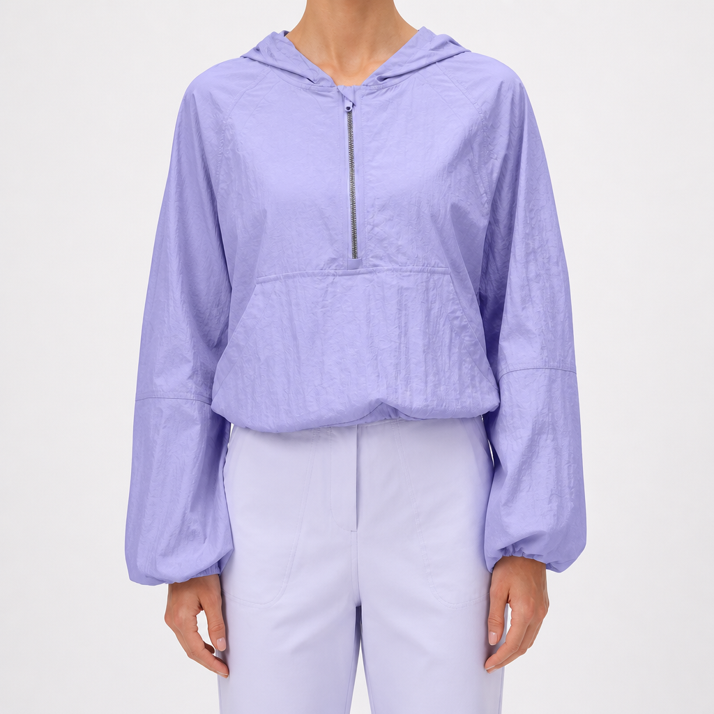 Clarice | Womens Water Resistant Hooded Lightweight Windbreaker Jacket, Lavender