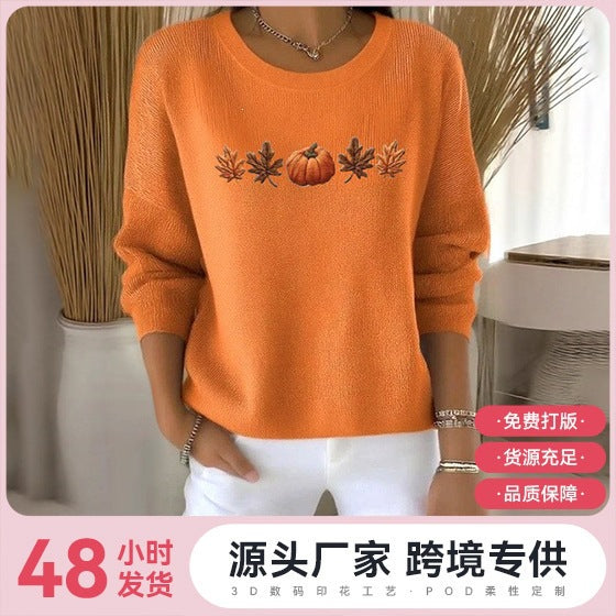 Clementine | Womens Round Neck Long Sleeve Ribbed Top - 1