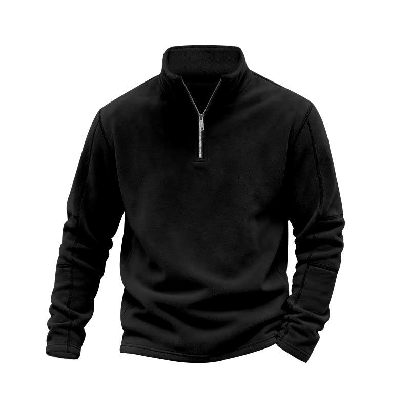 Clinton | Mens Fleece Half Zip Warm Casual Sweatshirt