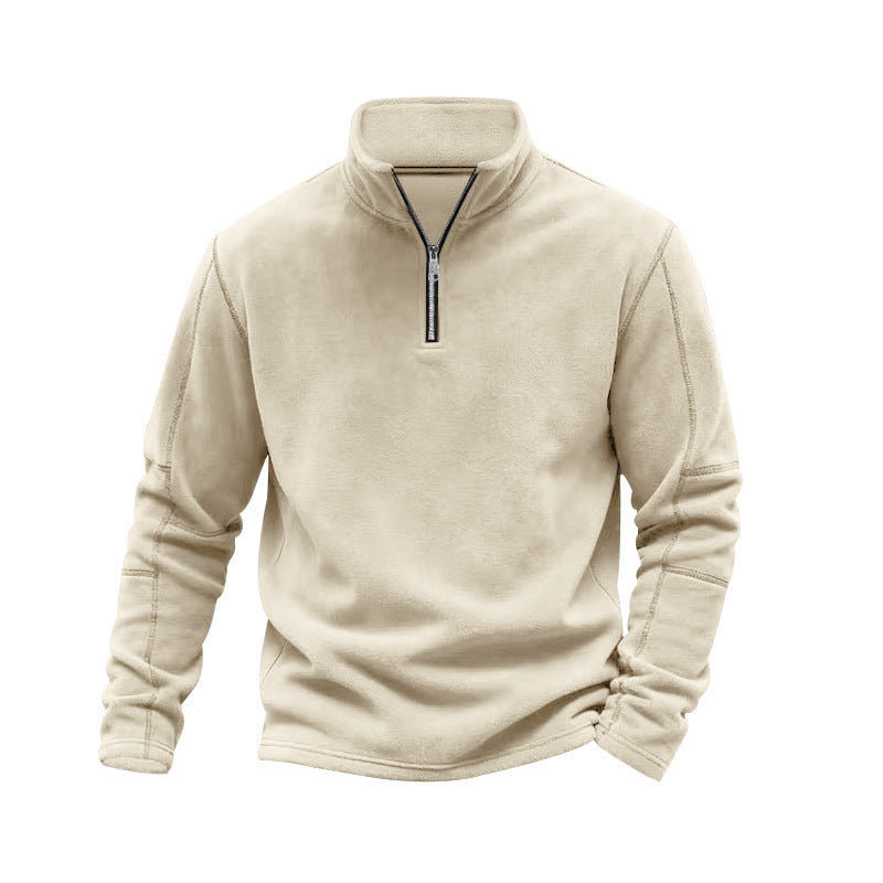 Clinton | Mens Fleece Half Zip Warm Casual Sweatshirt