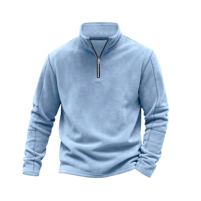 Clinton | Mens Fleece Half Zip Warm Casual Sweatshirt