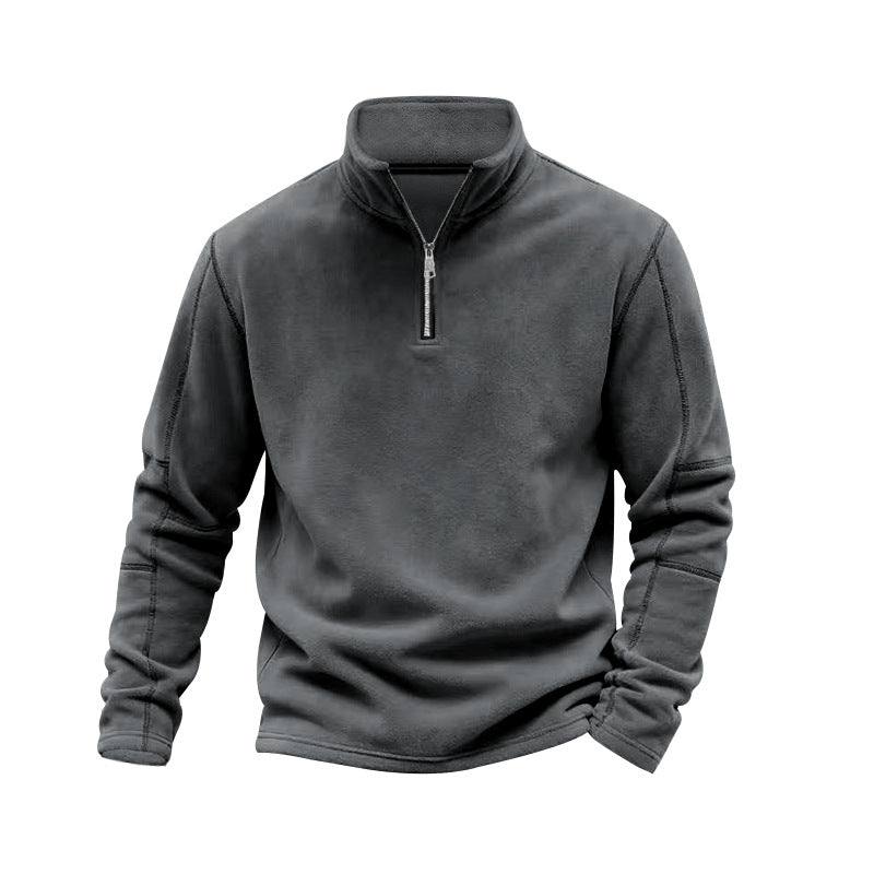 Clinton | Mens Fleece Half Zip Warm Casual Sweatshirt