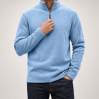 Clinton | Mens Fleece Half Zip Warm Casual Sweatshirt, Blue