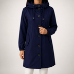 Coco | Womens Waterproof Jacket Hooded Windbreaker Lightweight Rain Coat, Dark Blue