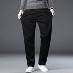 Cole | Straight Leg Stretch Mens Grey Blue Jeans - Black