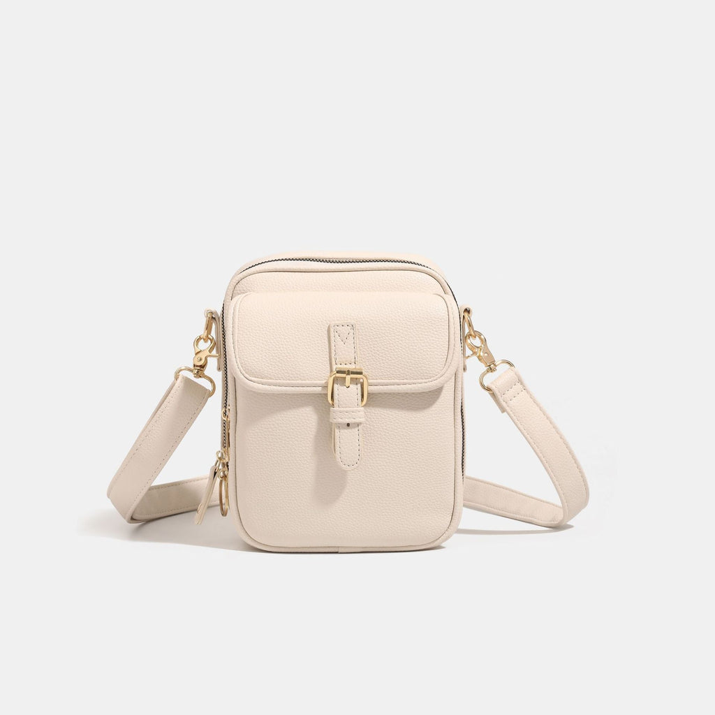 Coleman | Mens Leather Look Crossbody Messenger Shoulder Phone Bag
