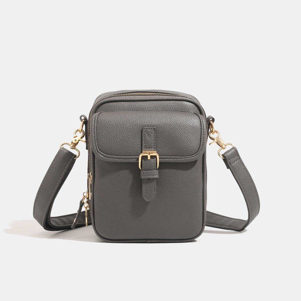 Coleman | Mens Leather Look Crossbody Messenger Shoulder Phone Bag