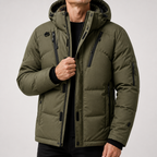 Colt | Mens Puffer Hooded Padded Winter Warm Insulated Jacket, Army Green
