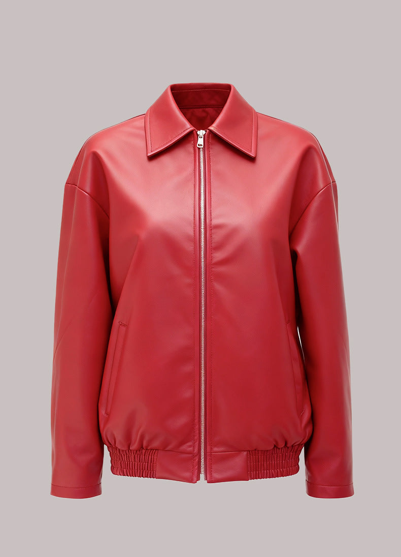 Corbin | Mens Faux Leather Jacket Biker Motorcycle Street Coat