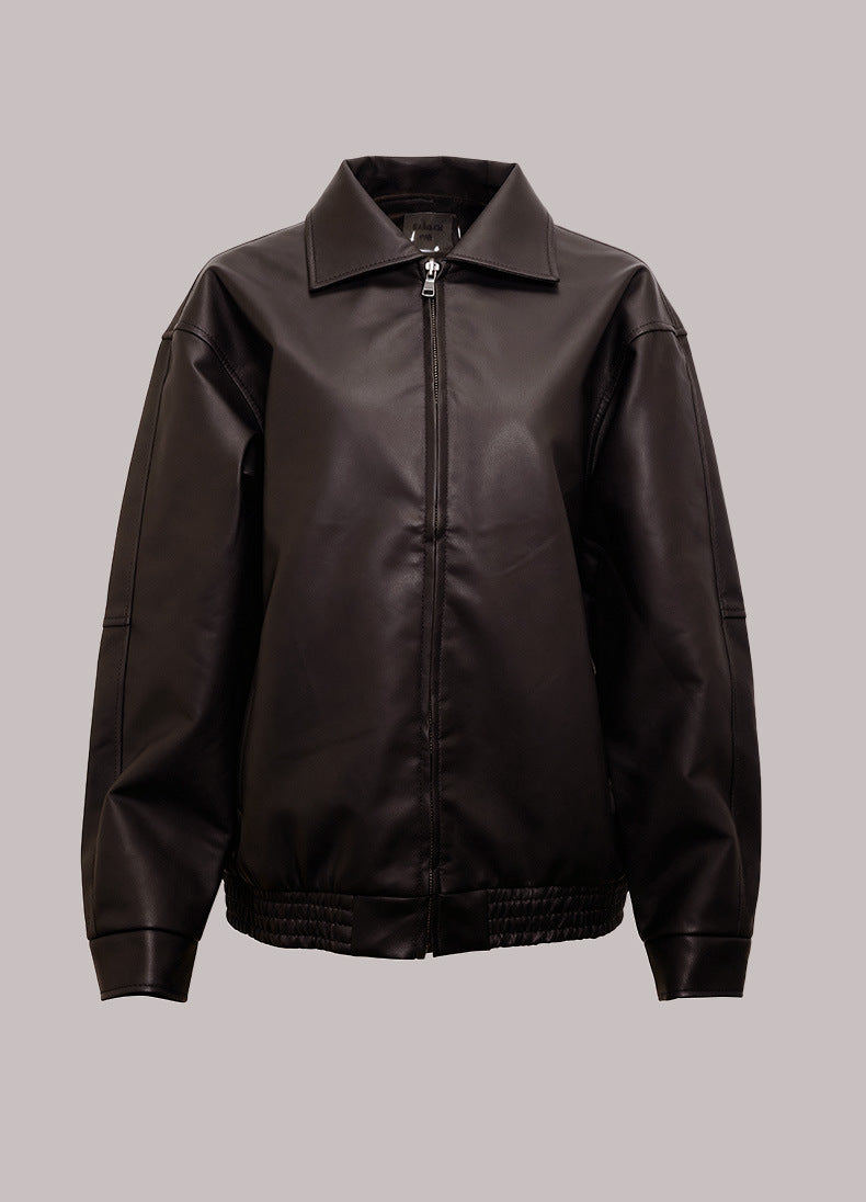 Corbin | Mens Faux Leather Jacket Biker Motorcycle Street Coat