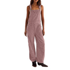 Coretta | Womens Corduroy Dungarees - Pink