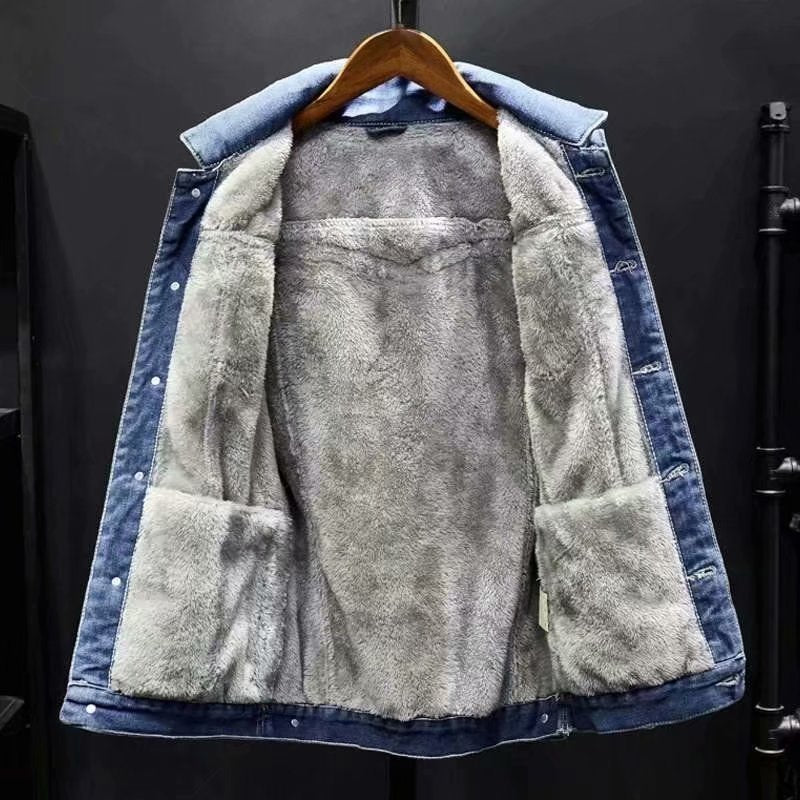 Cormac | Mens Fleece Lined Denim Jacket - 1