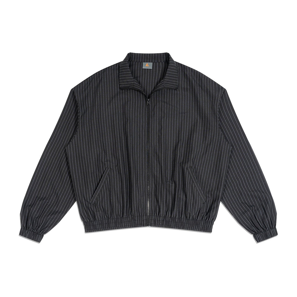 Corwin | Mens Striped Lightweight Stand Collar Zip Up Track Jacket