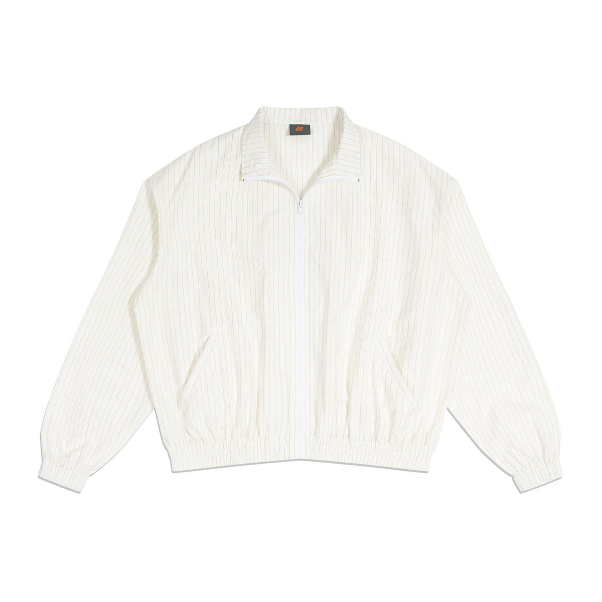 Corwin | Mens Striped Lightweight Stand Collar Zip Up Track Jacket