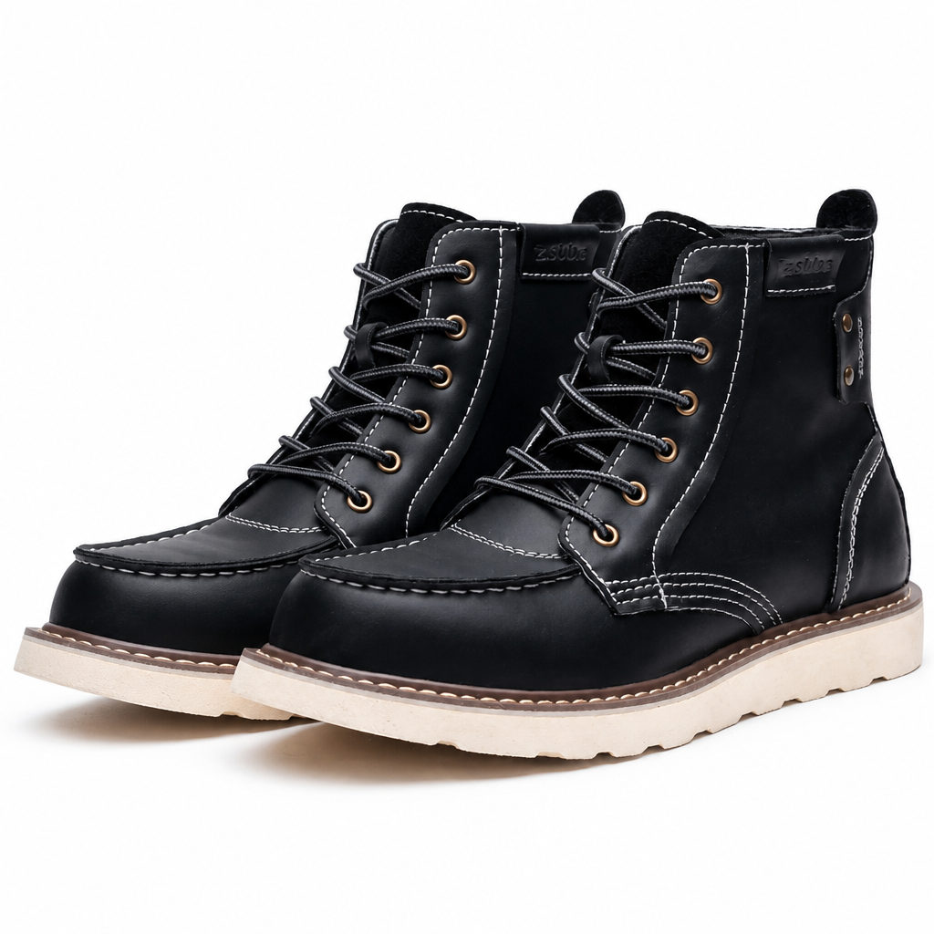 Craig | Mens Fleece Lined Work Boots Warm Retro Winter Footwear