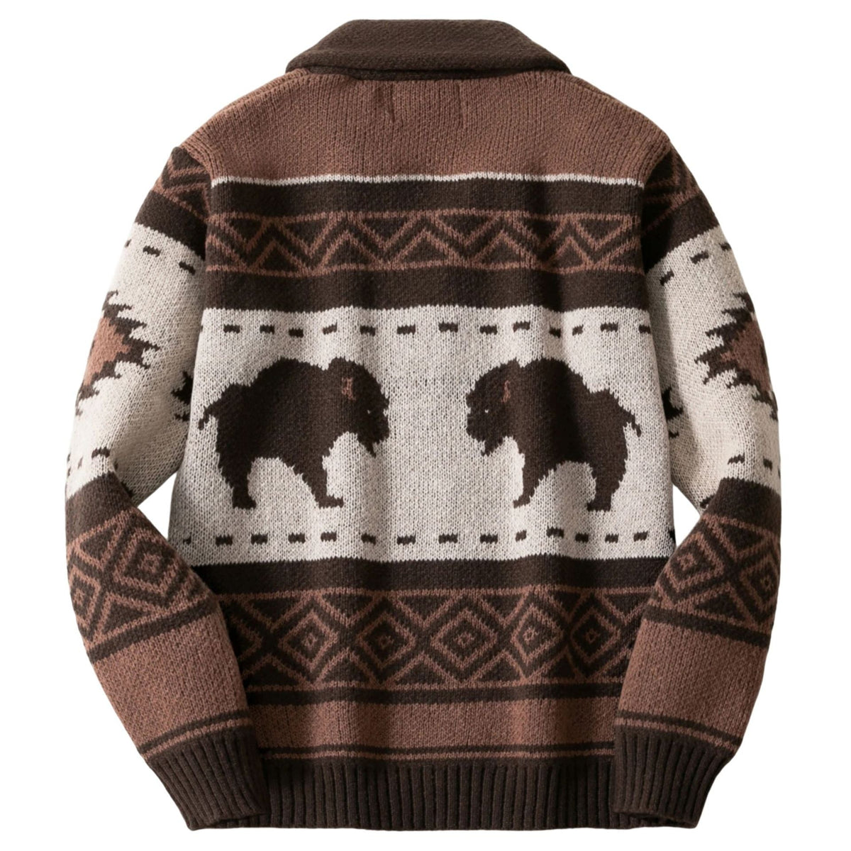 Cullen | Mens Jacquard Knit Button Up Cardigan Sweater