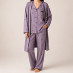 Cynthia | Womens Cotton Long Sleeve Loungewear Pajama Set, Purple